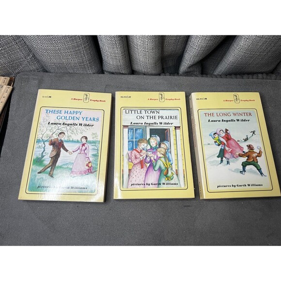 LITTLE HOUSE ON THE PRAIRIE Yellow Laura Ingalls Wilder 1971 Lot of 9 Books PB - Picture 3 of 16